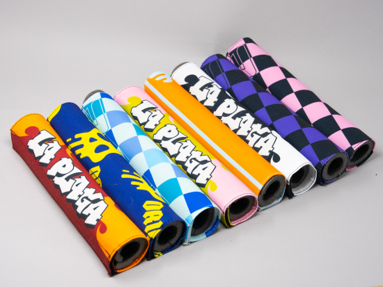 Mafia Bike Pad Set - La Plaga Green/Pink (mafiapadsetlaplagagreen) - Scoot n Skates